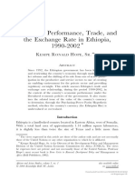 (15692108 - African and Asian Studies) Economic Performance, Trade, and The Exchange Rate in Ethiopia, 1990-2002