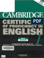 Cambridge Certificate of Proficiency in English 1 PDF