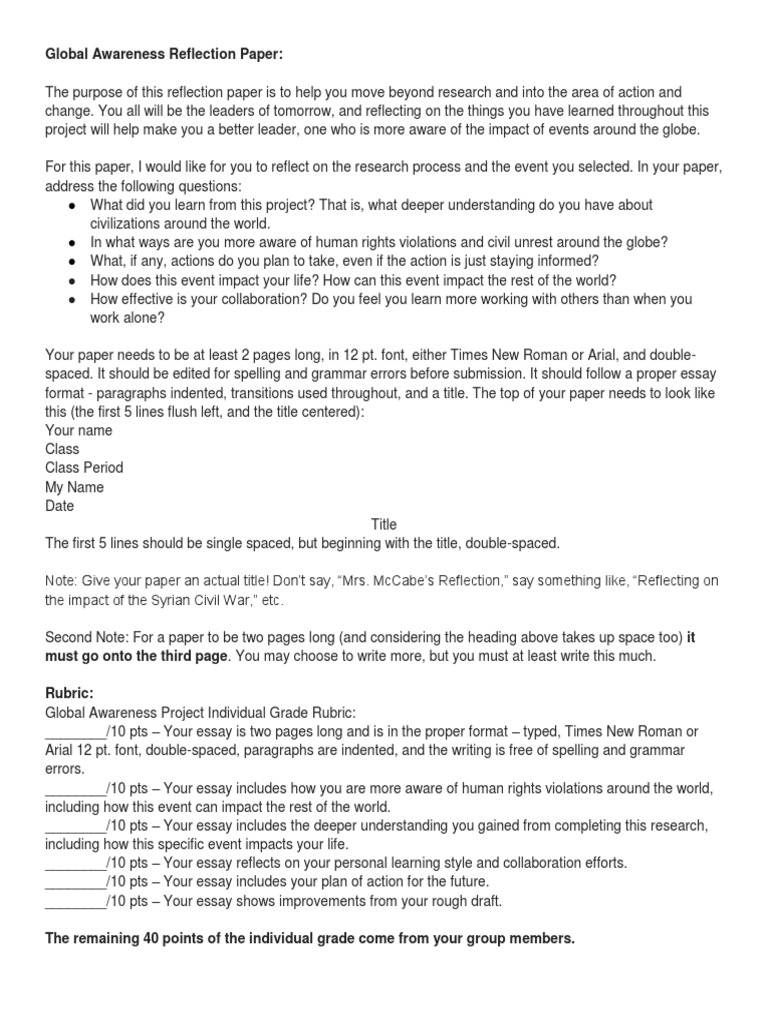 Reflection paper about globalization pdf image