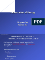 Conservation of Energy: Chapter One Section 1.3