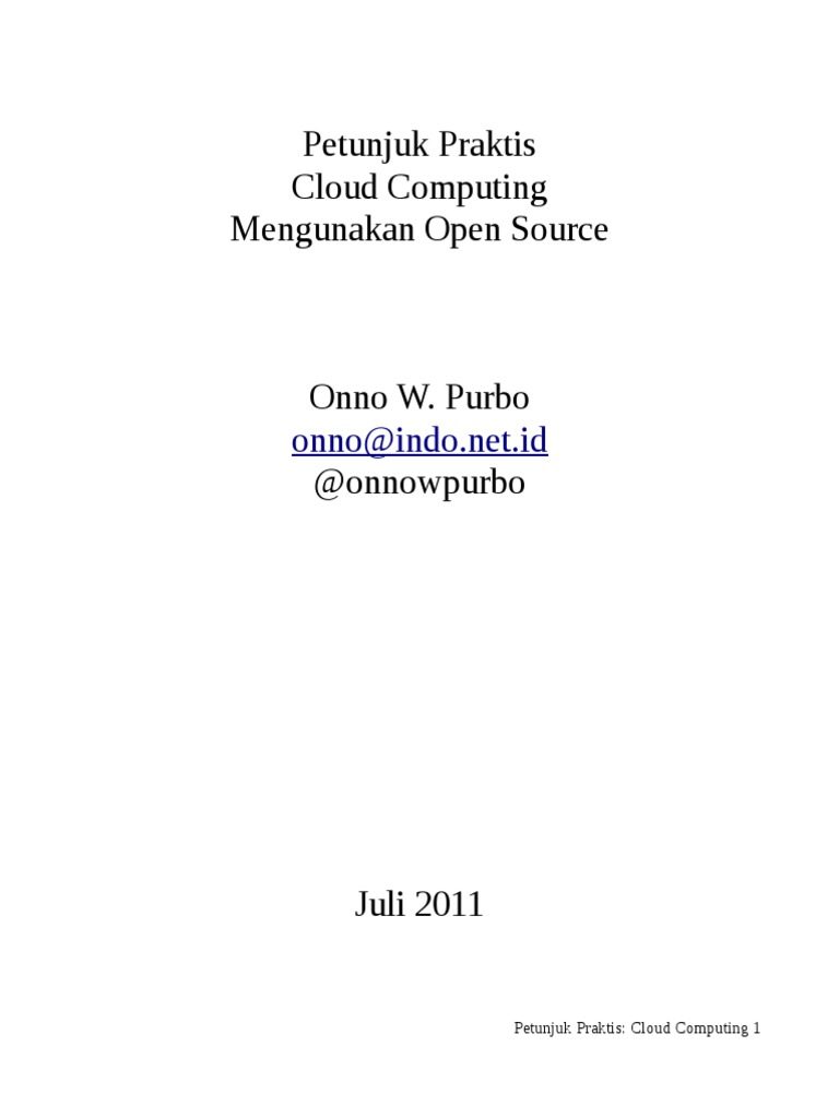 PANDUAN - Cloud Computing Opensource 2018 PDF | PDF