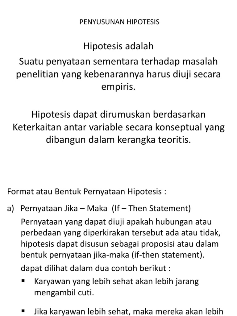 Penyusunan Hipotesis Kelompok 10 Metode Penelitian Akuntansi