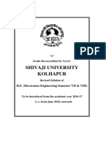 Shivaji University BE Electronics Syllabus