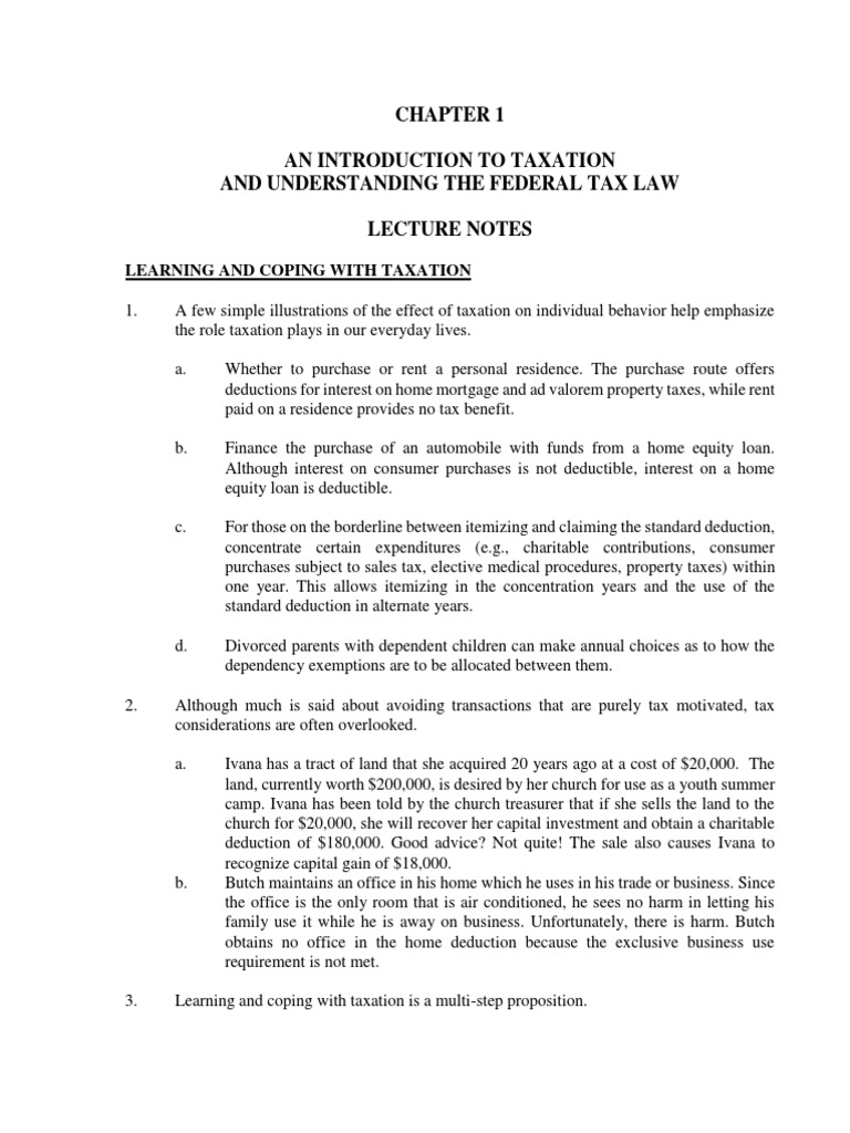 Taxation Basics and Federal Law Insights | PDF | Ad Valorem Tax | Taxes