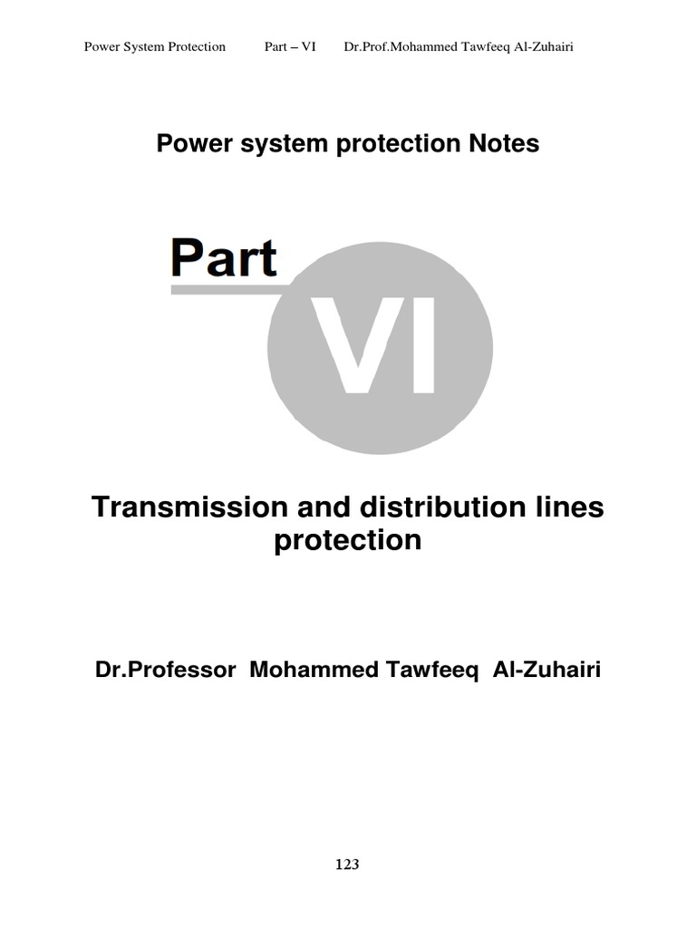 Power System Protection Part 06 PDF PDF Electric Power System