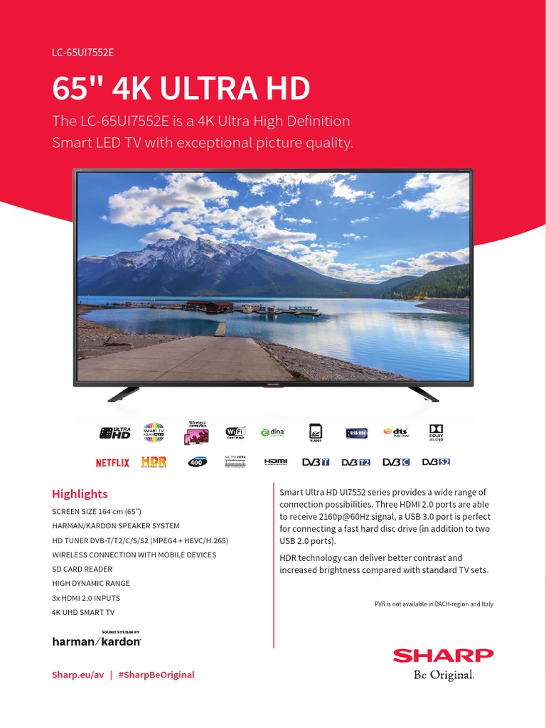 Télécommande Pour Sharp LC-65UI7552E / LC65UI7552K - Neuf - Modèles SHW/RMC/0115, 0129, 0130