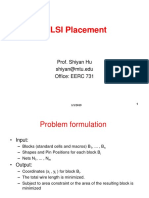 VLSI Placement: Prof. Shiyan Hu Shiyan@mtu - Edu Office: EERC 731