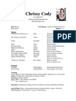 Chrissy Cody Resume