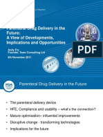 PDA: A Global Association: Parenteral Drug Delivery in The Future: A View of Developments, Implications and Opportunities