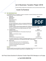 BCom Business Taxation Income Tax and Sales Tax Numerical 2018