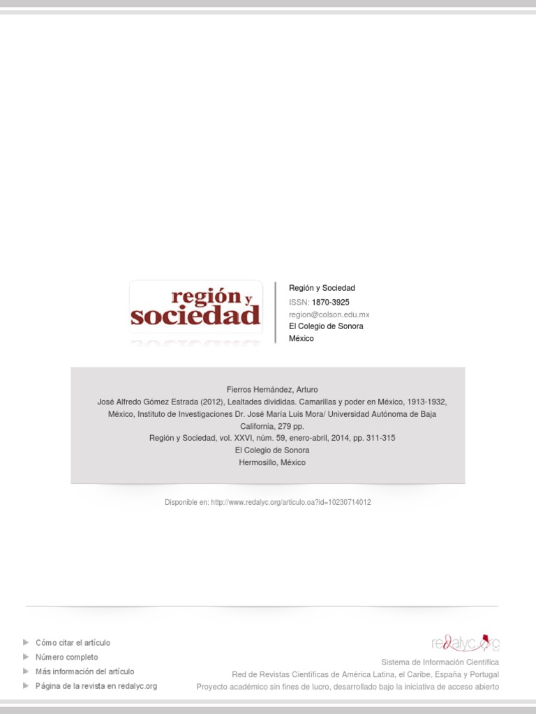 Sobre Jose Alfredo Gomez Estrada 2012 Le PDF PDF México Sonora