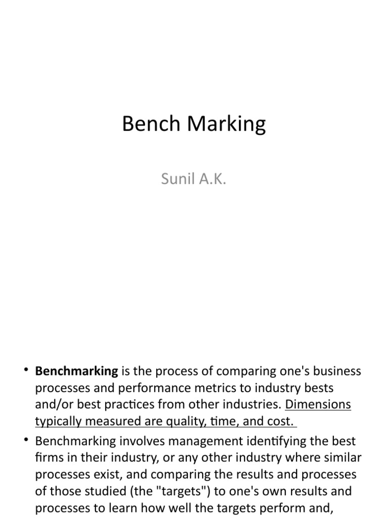 Comprehensive Guide to Benchmarking | PDF | Benchmarking | Business