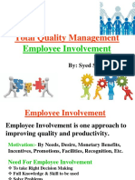Tqm (Employee Involvement & Empowerment)