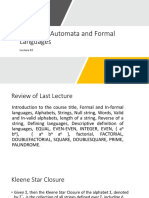 Theory of Automata and Formal Languages