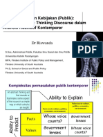 Presentation Slide - Metode Penelitian Kebijakan (Publik) : Critical Systemic Thinking Discourse Dalam Analisis Kualitatif Kontemporer