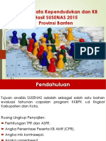 Analisis Data Kependudukan Dan KB Hasil SUSENAS 2015 Provinsi Banten