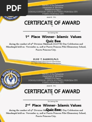 Certificate