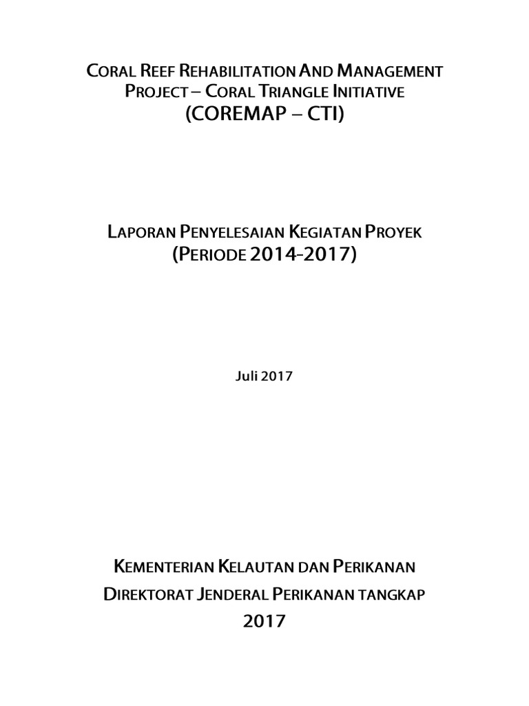 Laporan Proyek COREMAP-CTI 2023 | PDF | Teknologi & Rekayasa
