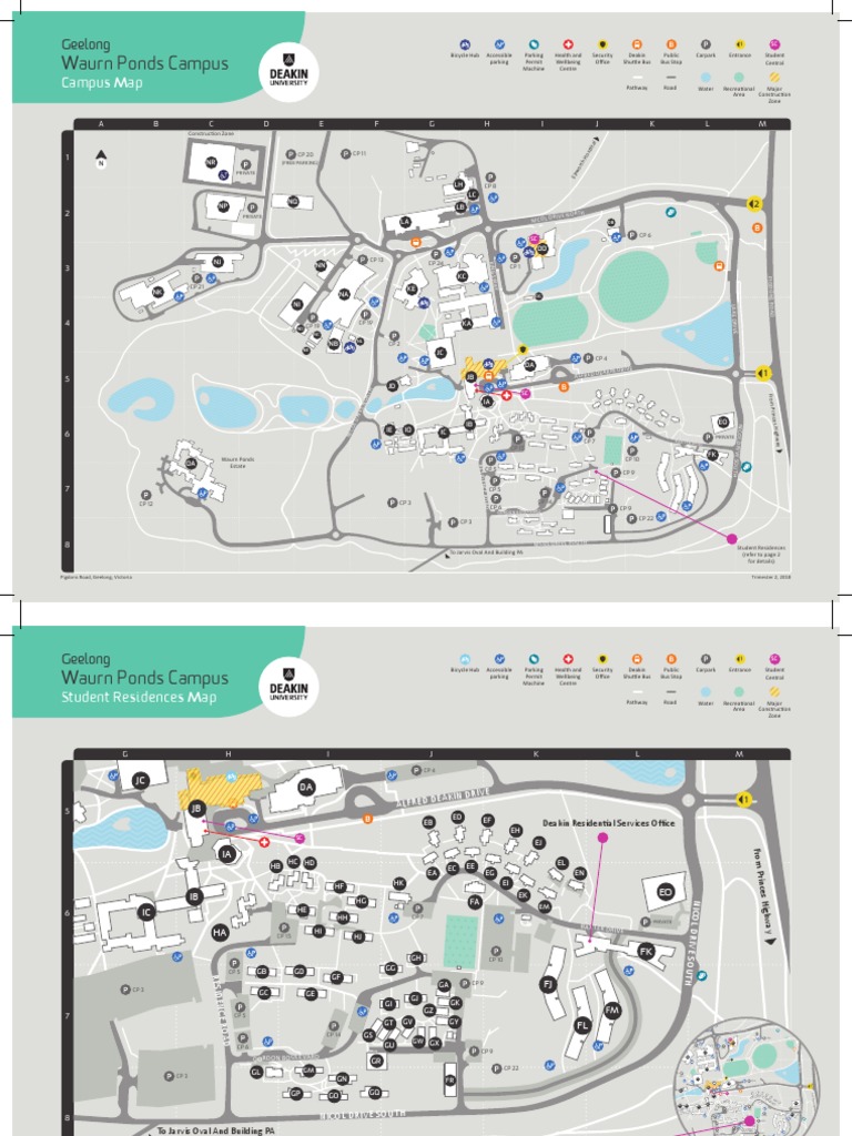Deakin Waurn Ponds Map Geelong Waurn Ponds Campus Map | Pdf | Land Transport | Transport