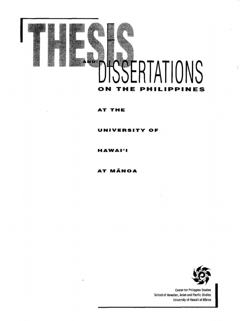 list of theses and dissertations in the philippines