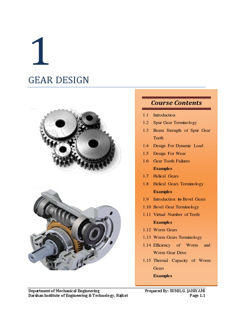 Gear Design and Terminology Overview | PDF | Gear | Strength Of Materials