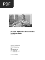 Cisco ME 6500 Series Ethernet Switch Installation Guide: October 2009