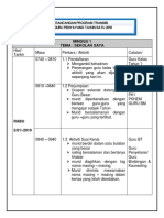 Jadual Transisi Minggu 1