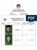 Partai Persatuan Pembangunan: Daftar Calon Tetap Anggota DPRD Provinsi Pemilihan Umum Tahun 2019