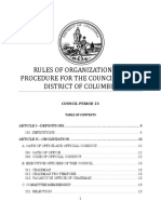Proposed Council Period 23 Rules of Organization and Procedure