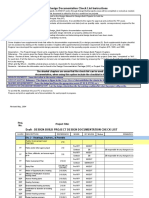 Project Design Documentation Checklist