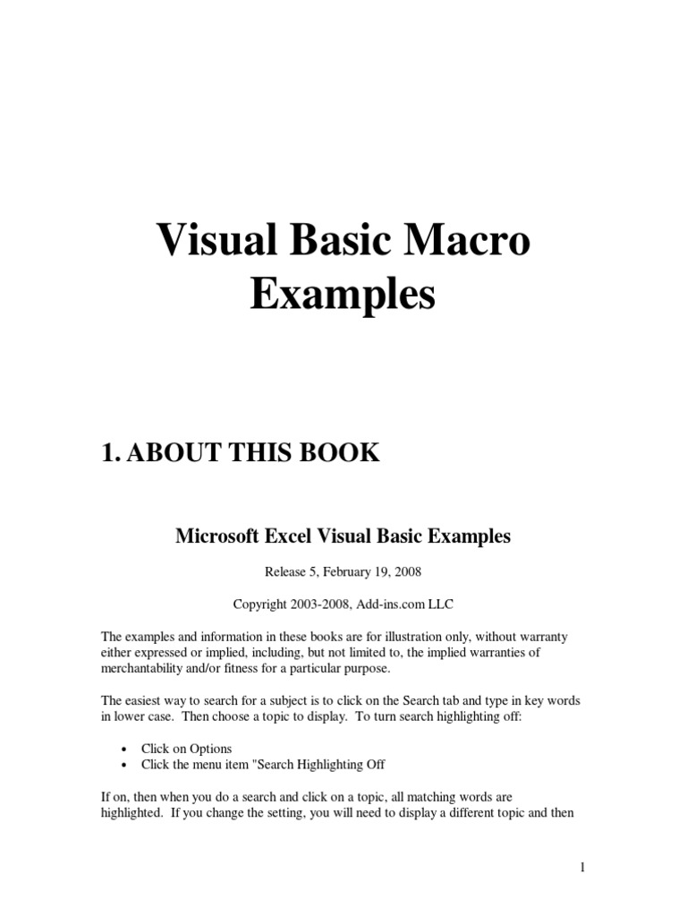 1200 Macro - Examples PDF | PDF | Microsoft Excel | String (Computer ...