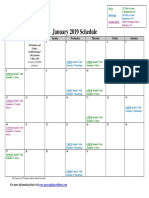 SCDNF January 2019 Schedule