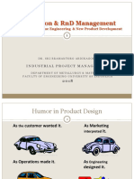 Innovation & RND Management: Value Analysis/Value Engineering & New Product Development