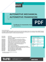Automotive Mechanical Automotive Framework: Certificate II in Automotive Vocational Preparation