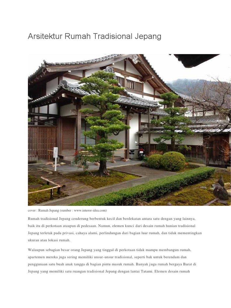 Arsitektur Rumah Tradisional Jepang PDF Arsitektur Rumah Tradisional Jepang PDF