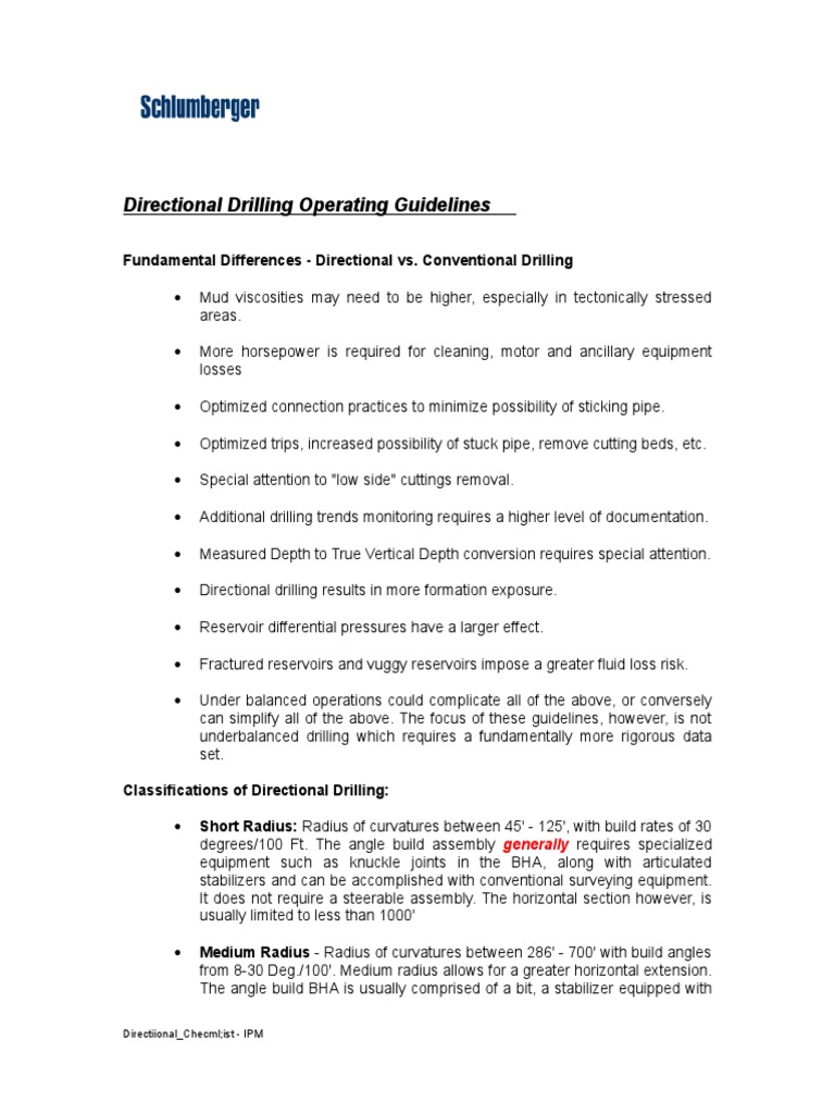 Directional Drilling Guidelines Overview | PDF | Oil Well | Civil ...