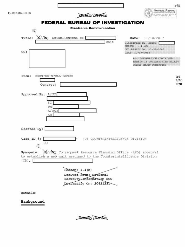 FBI Media Leak Unit | PDF