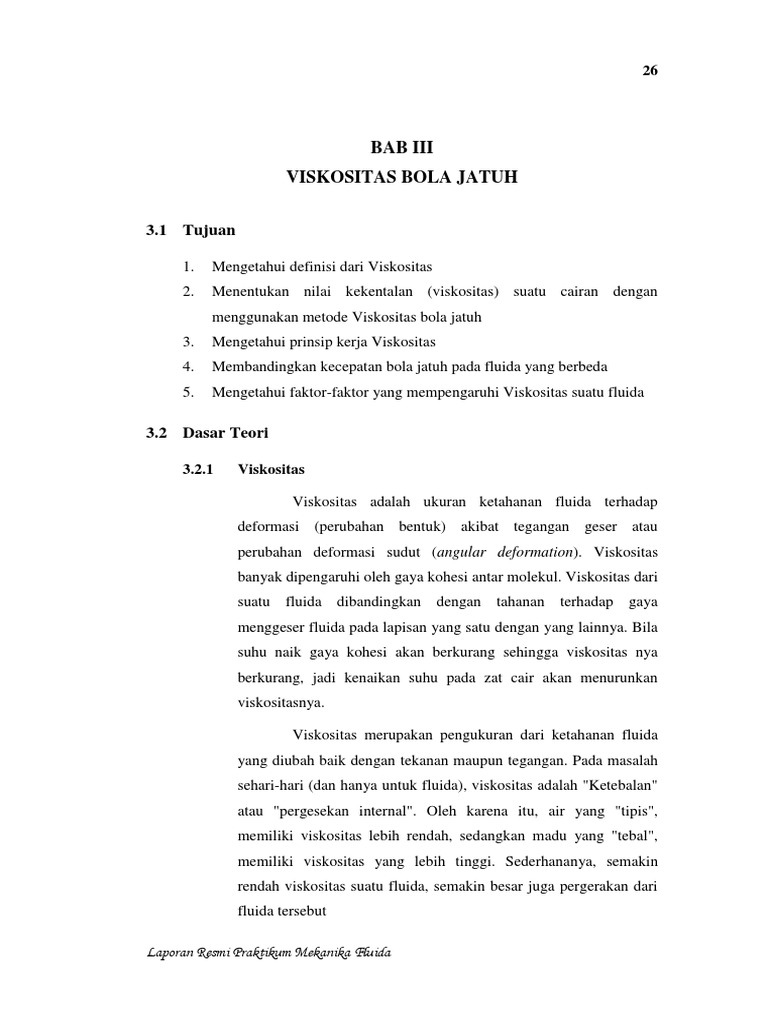 Viskositas Bola Jatuh