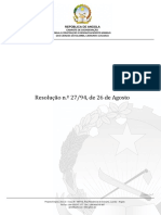 Resolução n.o 27/94 Pauta Deontológica