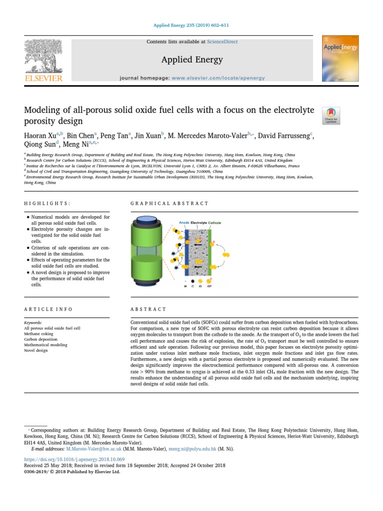 Modeling of All-Porous Solid Oxide Fuel Cells With A Focus On The ...