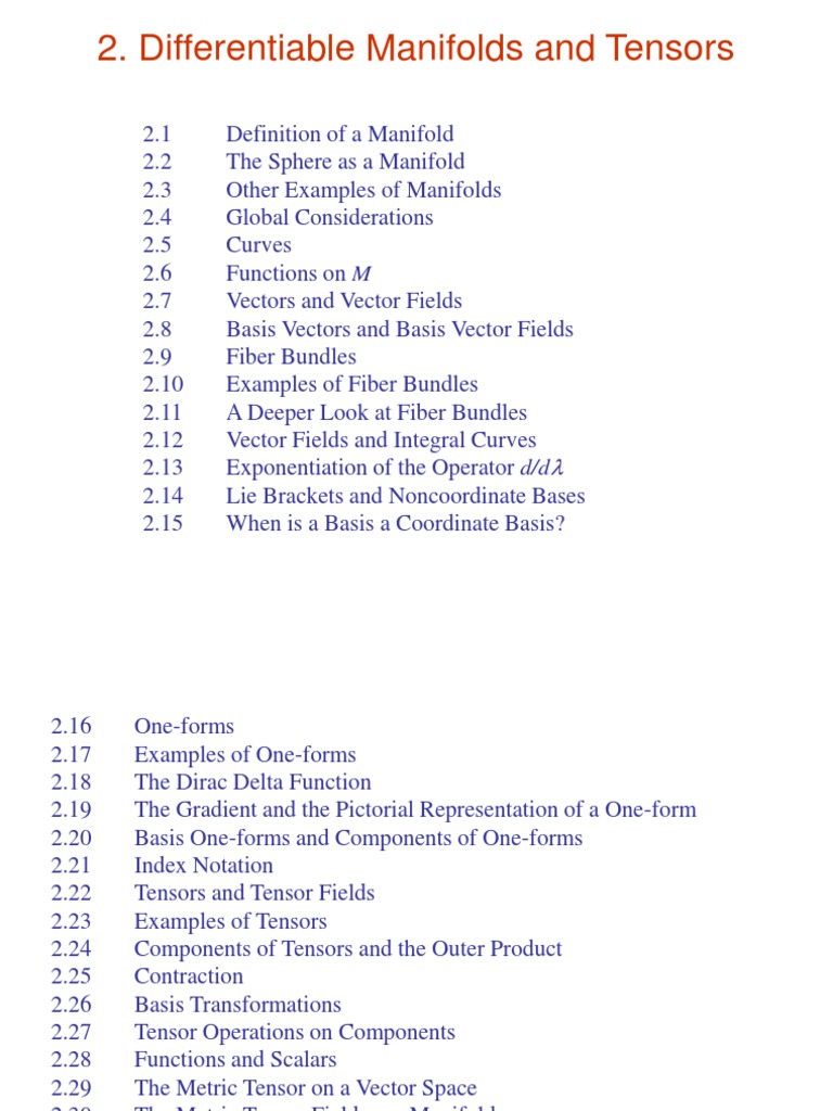 Manifolds, Tensors, and Vector Fields An Introduction to Differential Geometry PDF Tensor