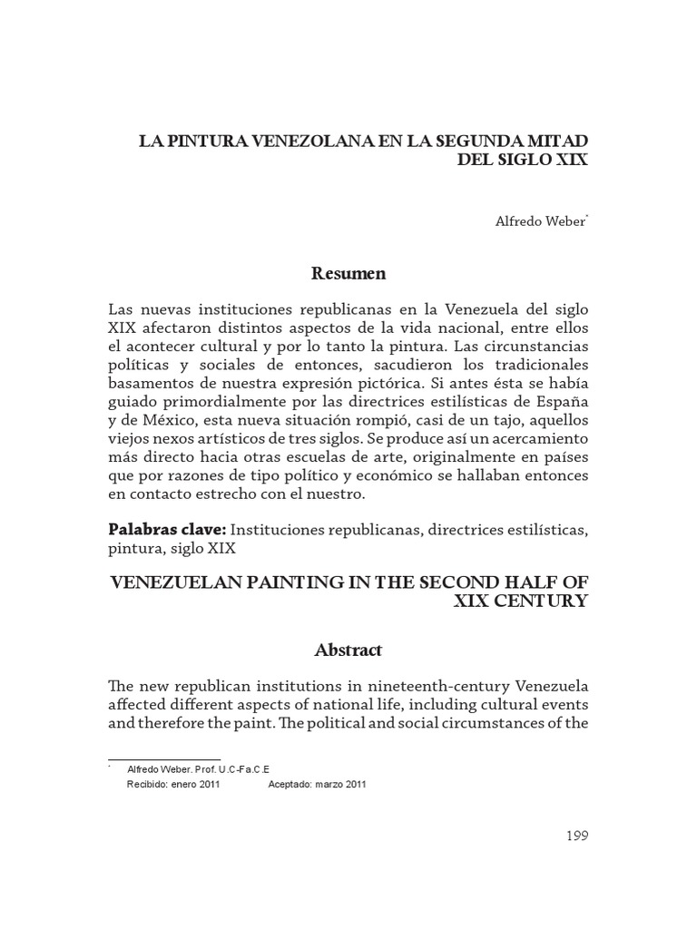 Evolución de la Pintura Venezolana XIX | PDF | Venezuela | Pinturas