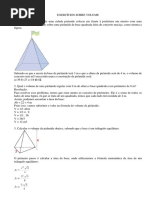 Exercícios Sobre Volume