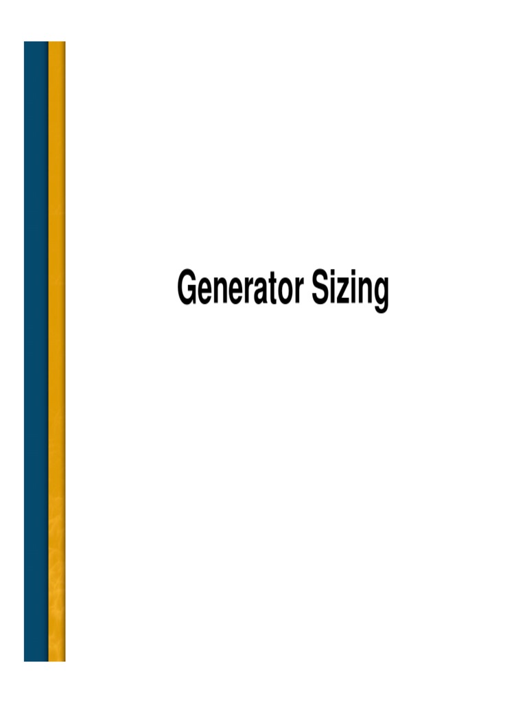 Generator Sizing Factors and Considerations | PDF | Power (Physics ...