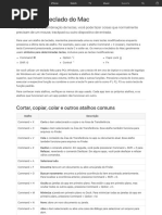 Atalhos de Teclado Do Mac - Suporte Da Apple