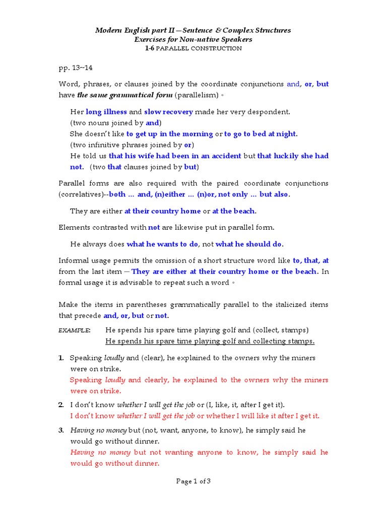Understanding Parallel Construction | PDF | Phrase | Word