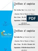 Certificate of Completion