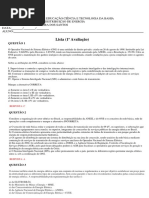 Lista 1ª Avaliação