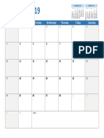 Printable Calendar Template