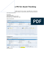 Create PO for Asset Tracking in Fixed Assets